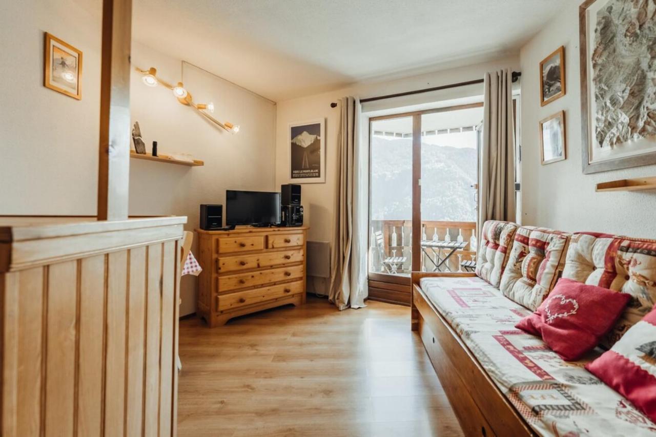 Furnished Studio At The Foot Of The Slopes With A Balcony & Mountains View Appartement Saint-Gervais-les-Bains Buitenkant foto
